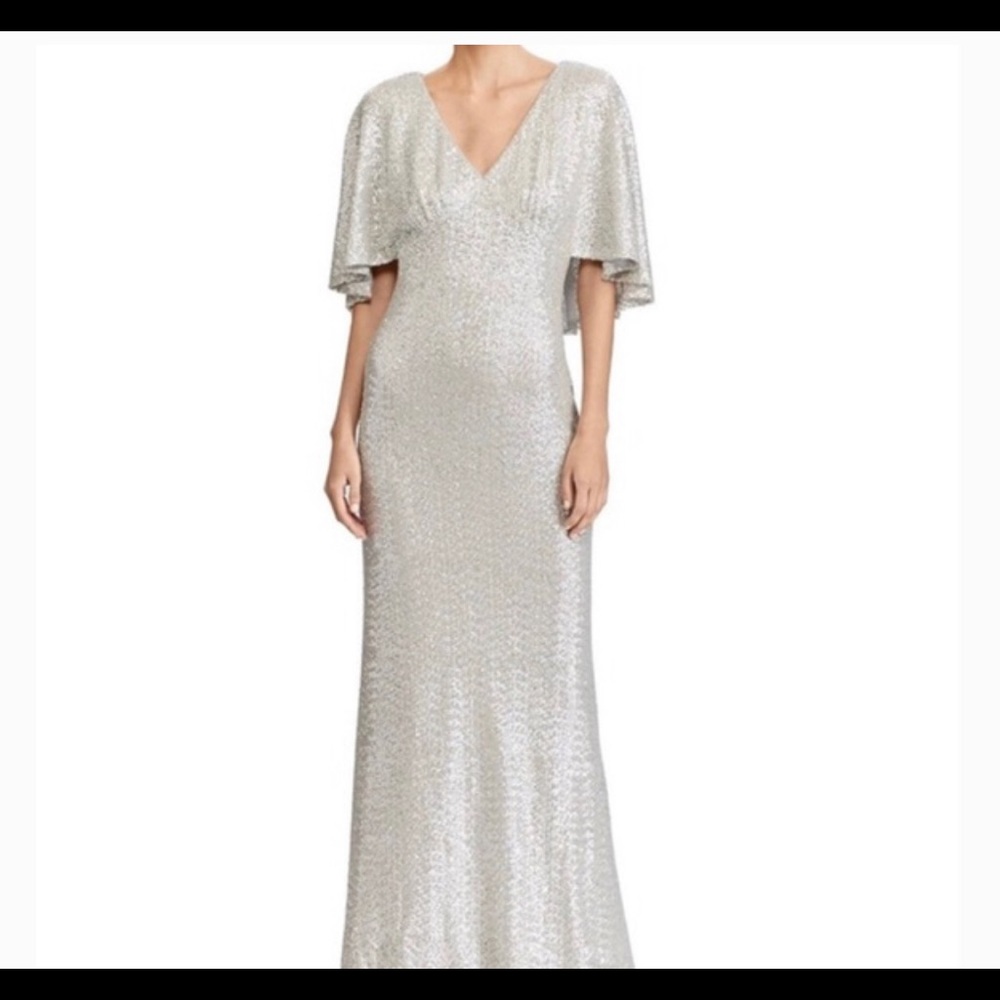 Ralph Lauren - Silver Sequence Gown sz 16